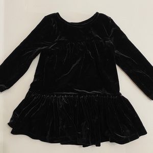 Cat & Jack black velvet dress. 12 months.
